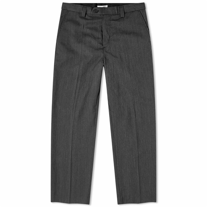 Photo: mfpen Men's Studio Trousers in Grey Black Stripe
