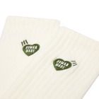 Human Made Men's Pile Heart Socks in White