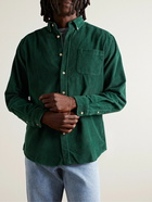 Portuguese Flannel - Lobo Button-Down Collar Cotton-Corduroy Shirt - Green