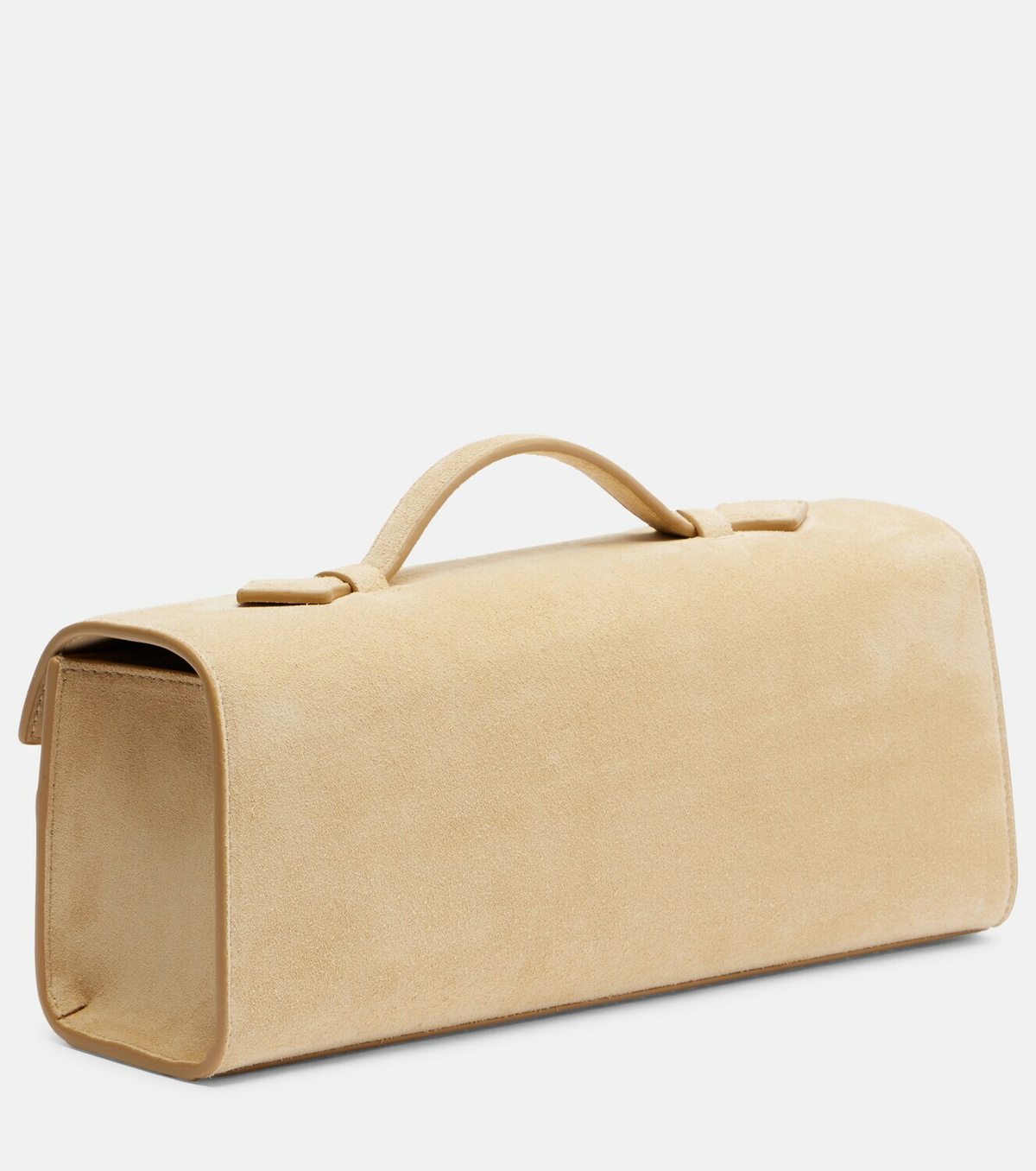 Savette Symmetry Slim suede top-handle bag