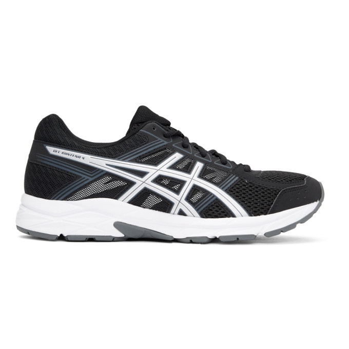 Photo: Asics Black and Silver Gel-Contend 4 Sneakers
