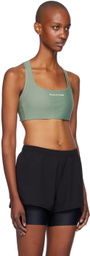 District Vision Green Twin Layer Medium Support Sport Bra