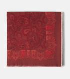 Etro Paisley printed wool throw