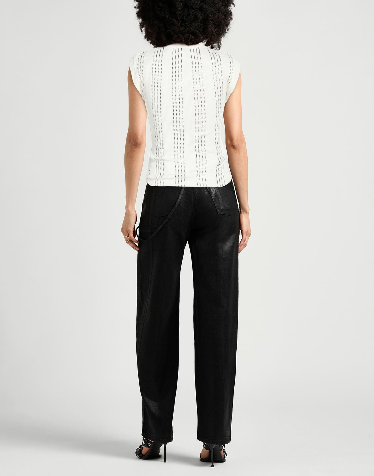 The Attico Womens Top Ivory