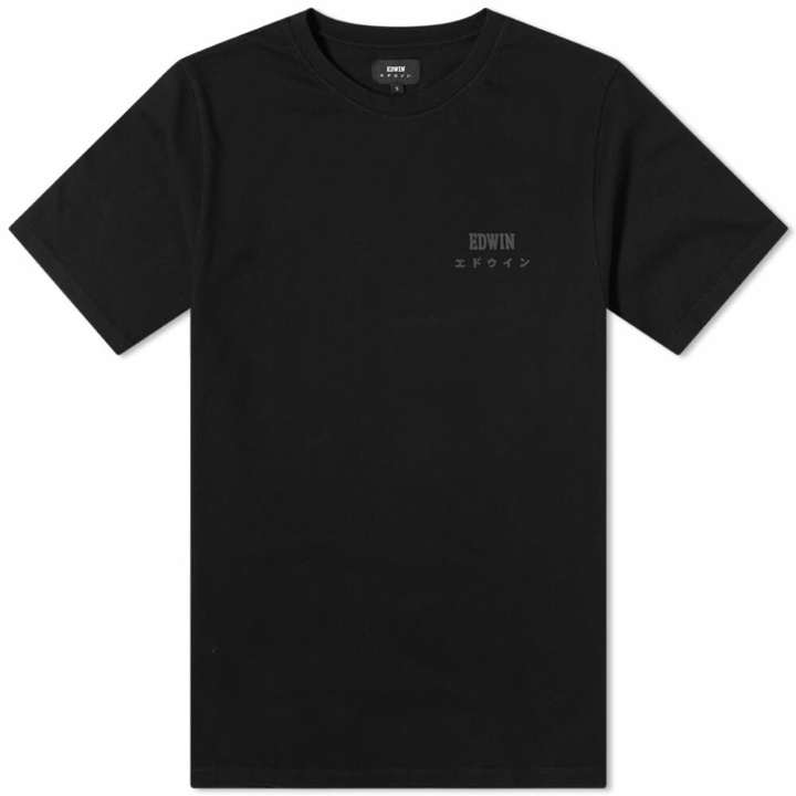 Photo: Edwin Men's Logo Chest T-Shirt in Black