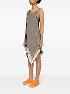 LOEWE PAULA'S IBIZA - Striped Pleated Short Dress