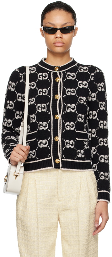 Photo: Gucci Black GG Cardigan