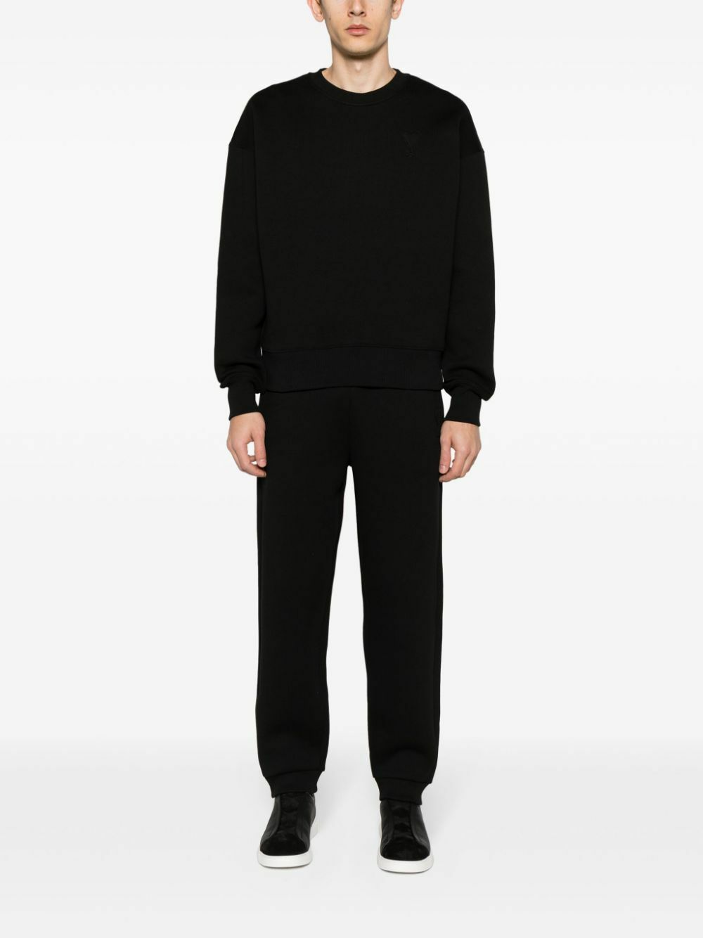 AMI Paris Logo-Embossed Jersey Track Pants