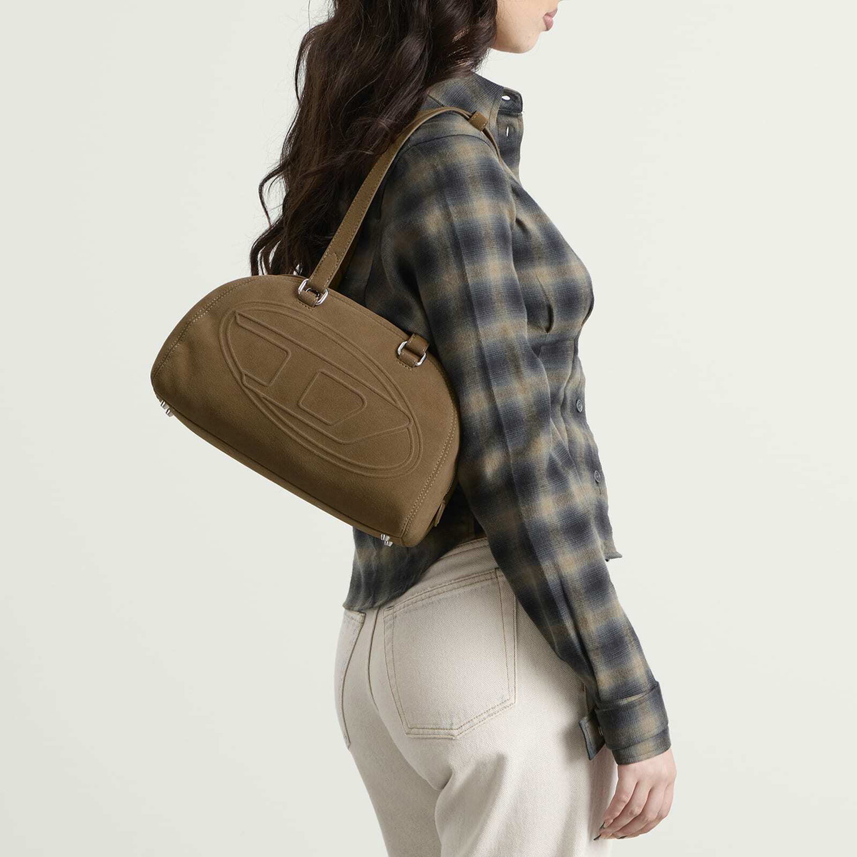 Diesel Women's 1Dr Dome Shoulder Bag in Brown 