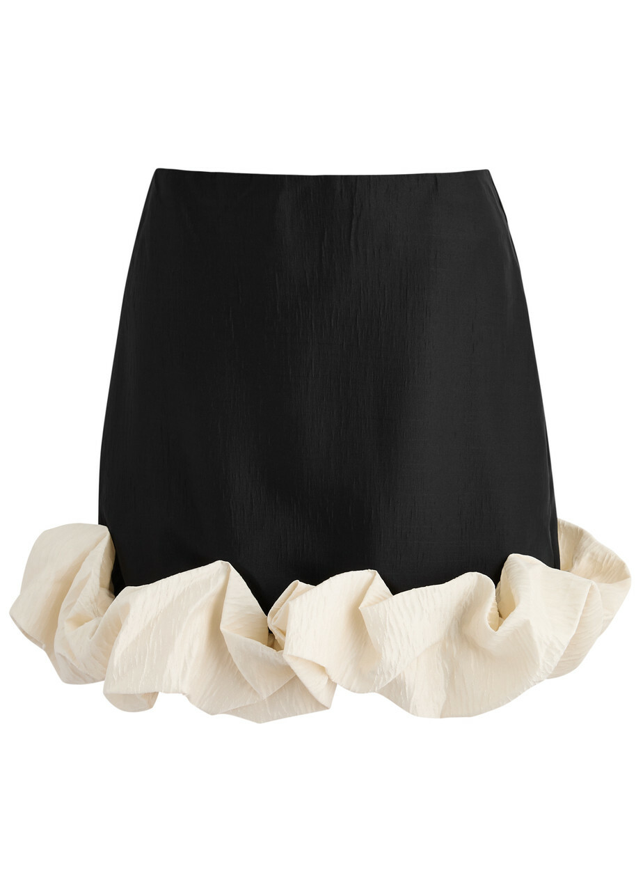 【英国発Sister Jane】Avante ruffled taffeta mini skirt Sister Jane Avante Ruffled Taffeta Mini Skirt Black Sister Jane
