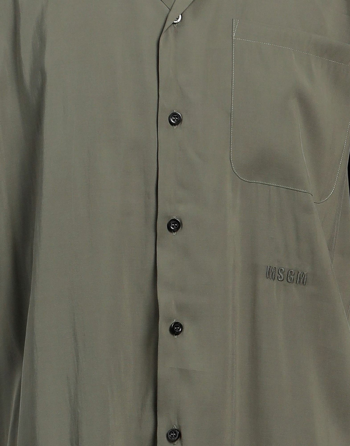 Msgm Mens Shirt Military in Green