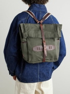 Bleu de Chauffe - Jamy Leather-Trimmed Canvas Backpack