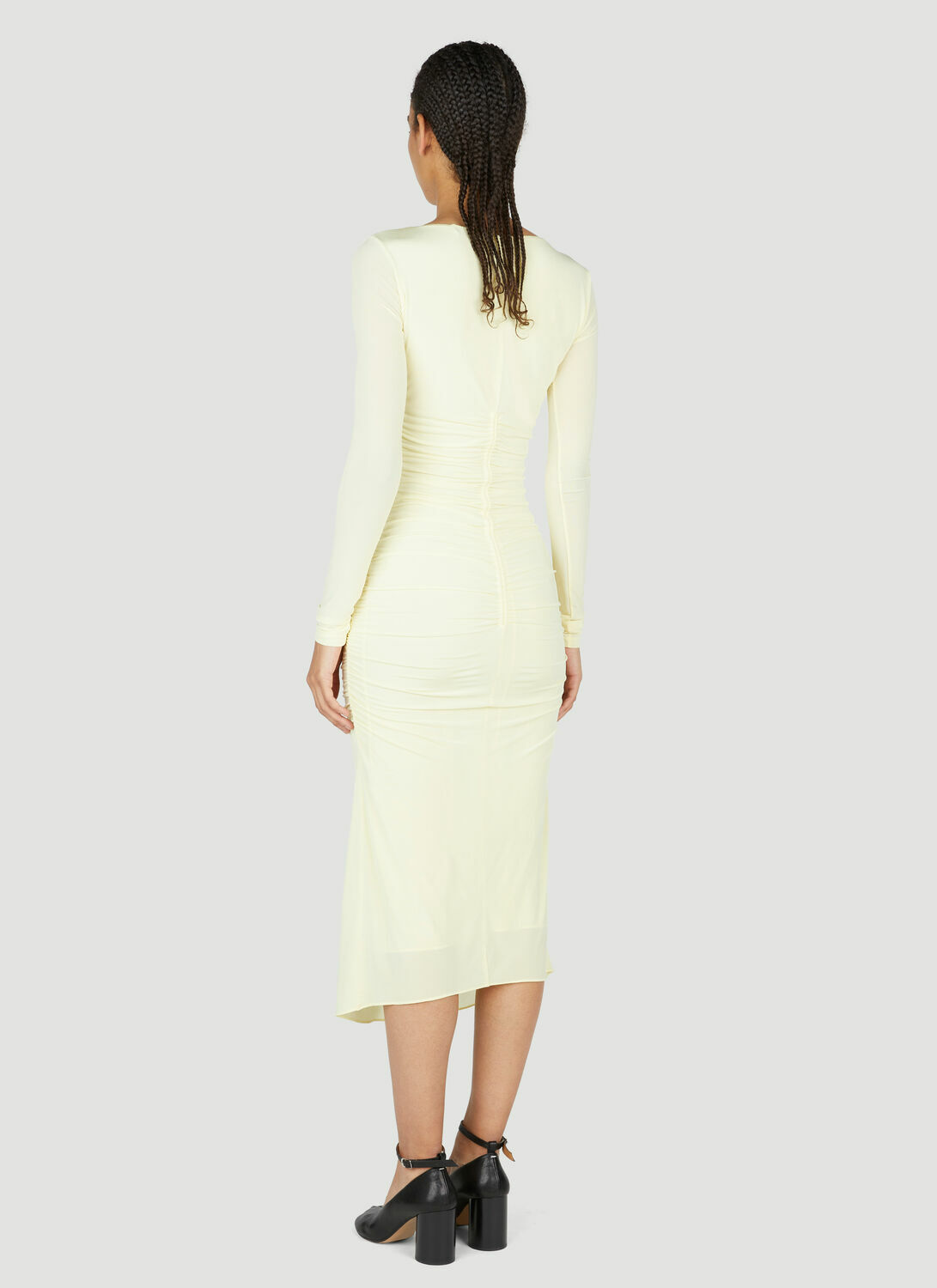 Isabel Marant Laly Ruched Semi-Sheer Dress