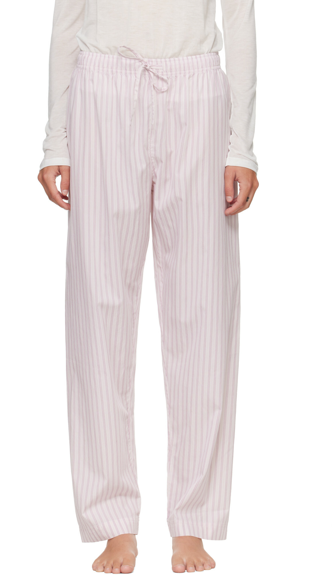 Tekla Pink Fine Twill Pyjama Pants