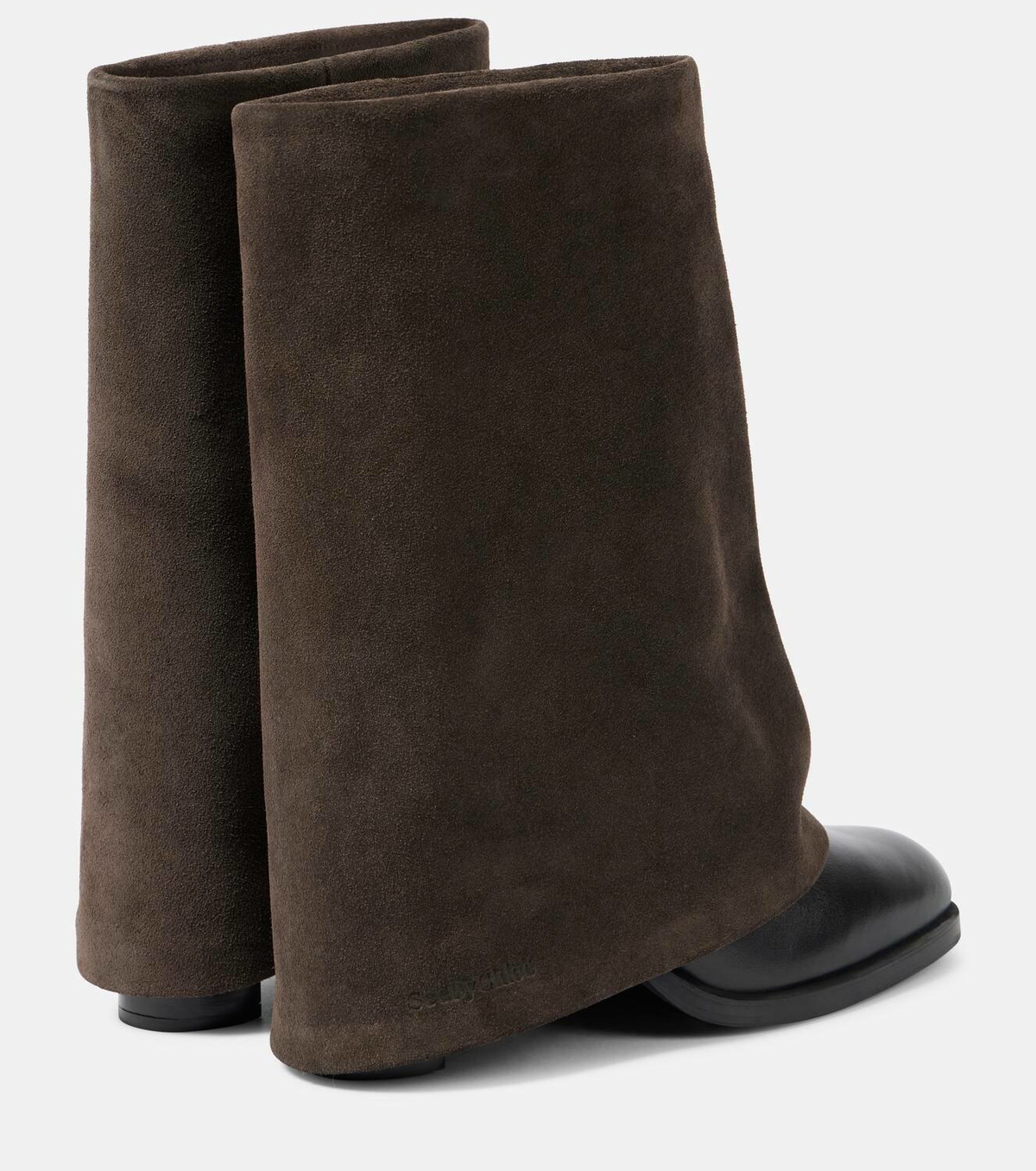 See By Chloé Melia 90 leather and suede boots