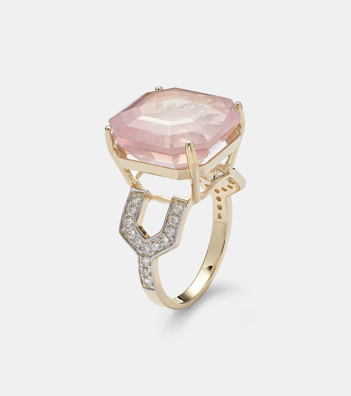 Mateo 14kt gold ring with topaz and diamonds