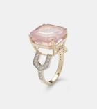 Mateo 14kt gold ring with topaz and diamonds