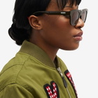 Kenzo Eyewear Women's AKA Sunglasses in Shiny Dark Green/Brown
