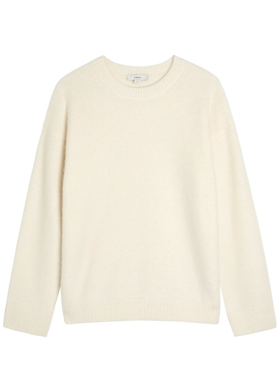 Vince Boiled Cashmere Jumper Off White