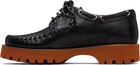 Valentino Garavani Black Lug Sole Boat Shoes