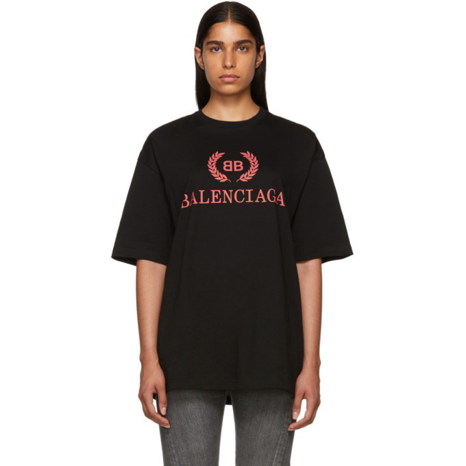Balenciaga Oversized BB Logo T-shirt Black