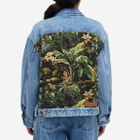Palm Angels Women's Jungle Denim Over Jacket in Blue/Green