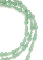 Jennifer Behr Veda Beaded 18kt Gold-plated Necklace - Dark Green - One Size