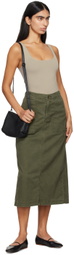 Levi's Khaki Surplus Midi Skirt