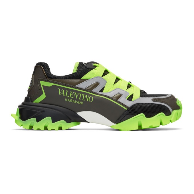 Photo: Valentino Black and Yellow Climbers Sneakers