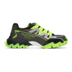 Valentino Black and Yellow Climbers Sneakers