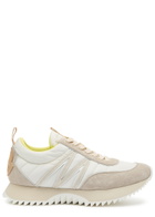 Moncler Pacey Panelled Suede Sneakers Cream