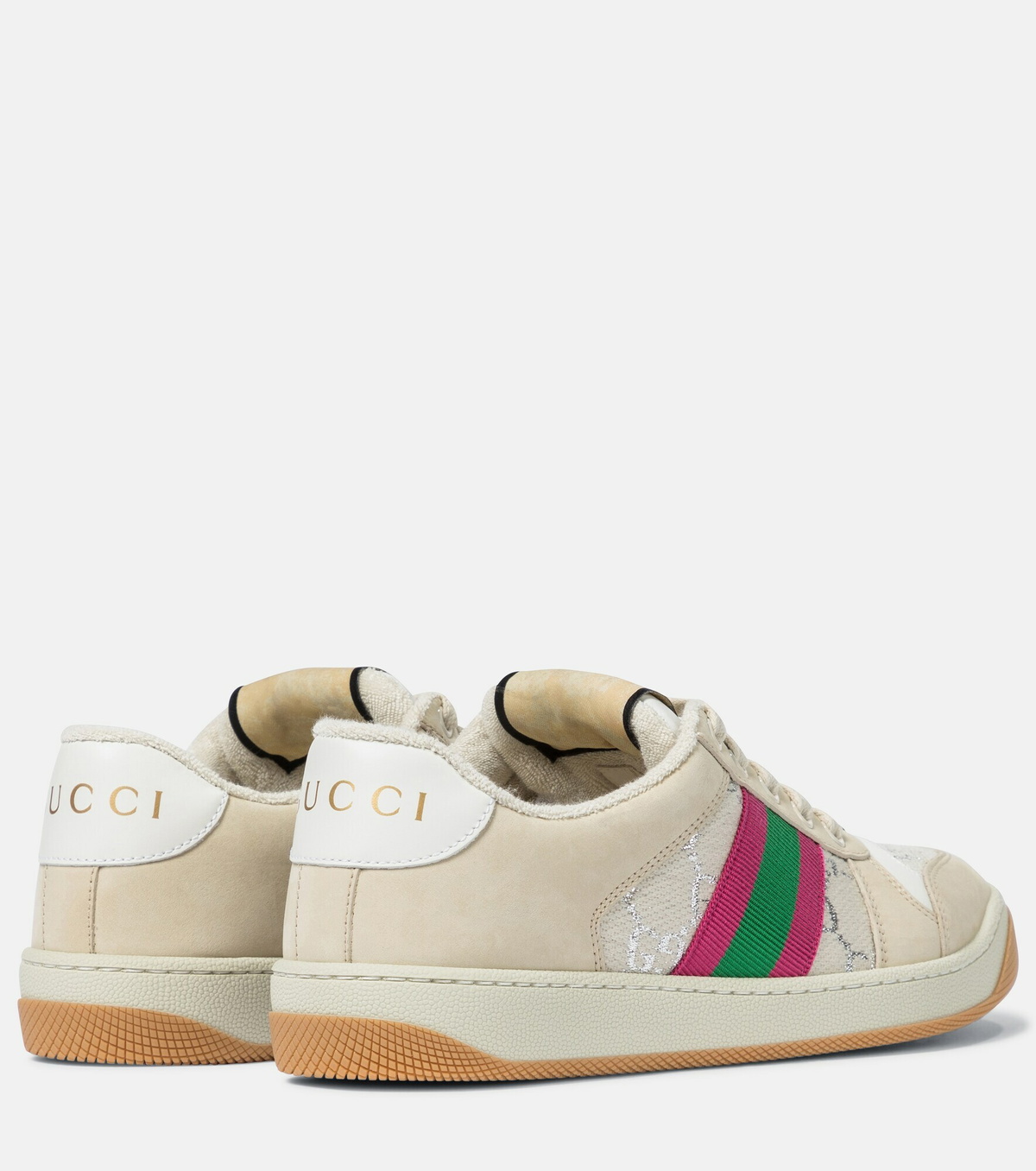 スニーカー GUCCI WHITE LEATHER SCREENER SNEAKERS Screener leather sneakers in white - Gucci | Mytheresa