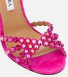 Aquazzura Tequila embellished suede sandals