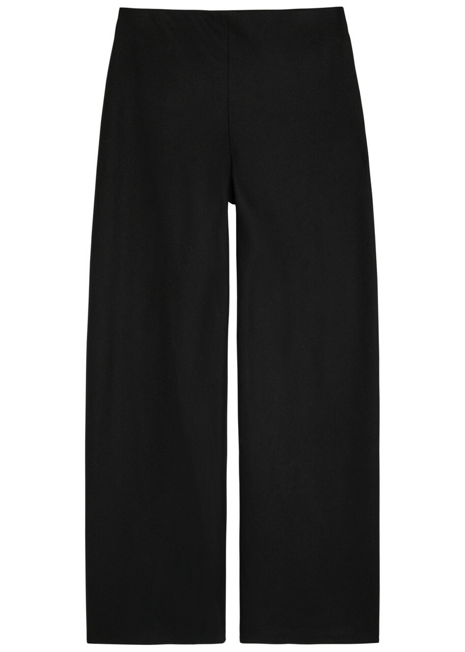 Vince Wide-leg Wool-blend Trousers Black