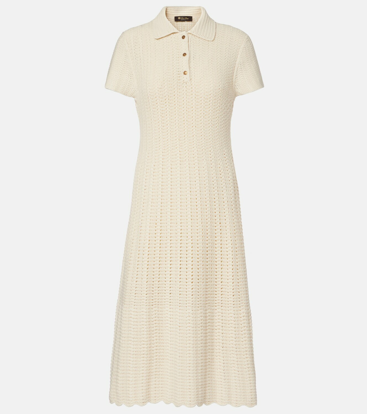 Loro Piana Arola knitted cotton polo dress