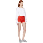 Grlfrnd Red Denim Cindy Shorts