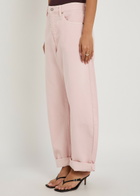 Frame The Bubble Barrel-leg Jeans Pink