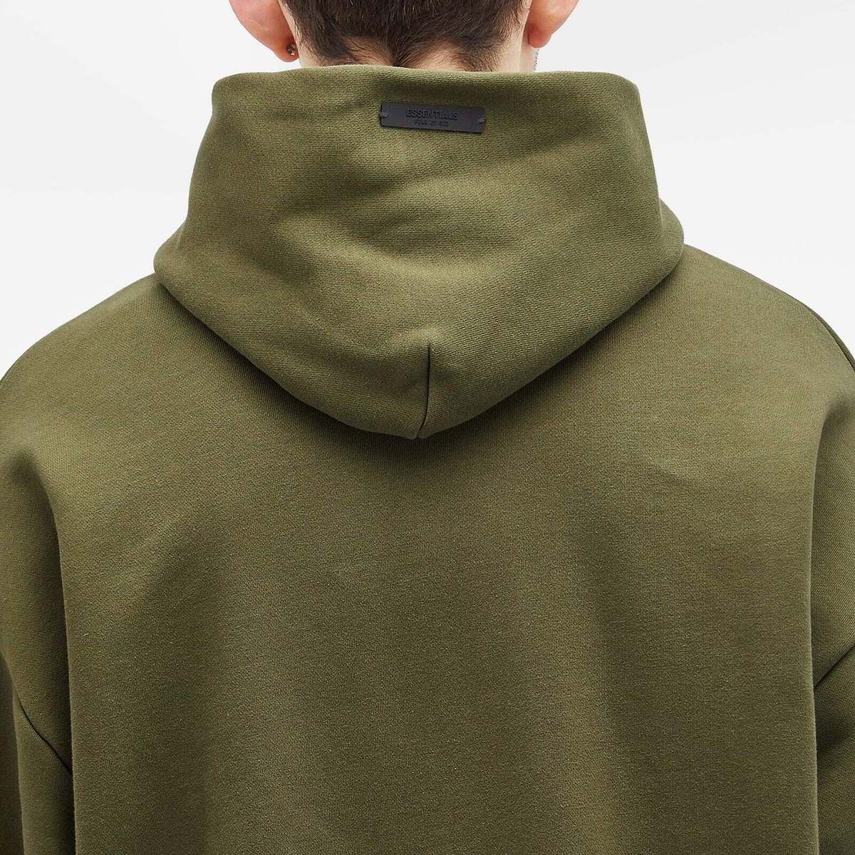 【FOG Essentials】Military Fleece Hoodie Fear of God ESSENTIALS Men's Fleece Hoodie in Military Fear
