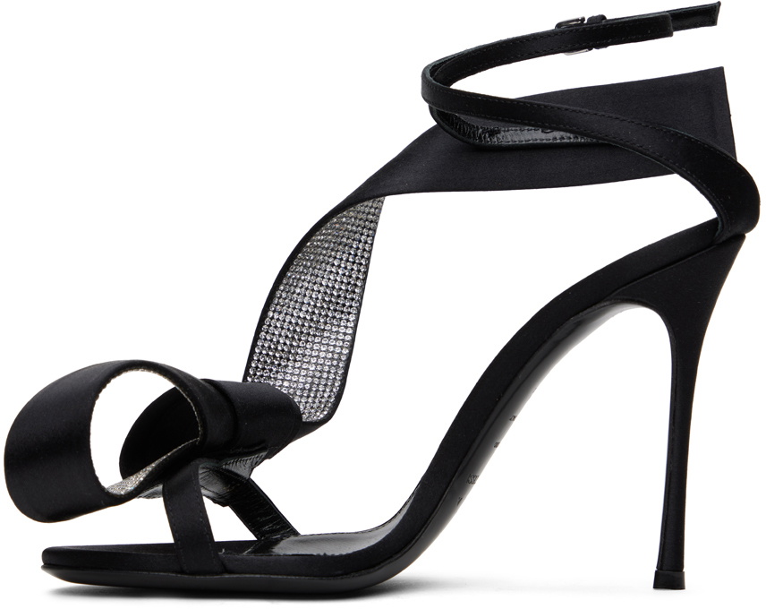 AREA Black Sergio Rossi Edition Marquise Heeled Sandals