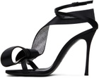 AREA Black Sergio Rossi Edition Marquise Heeled Sandals