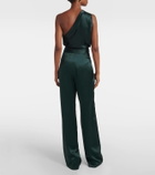 The Sei Pleated silk charmeuse wide-leg pants