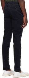 FRAME Navy Brushed Trousers