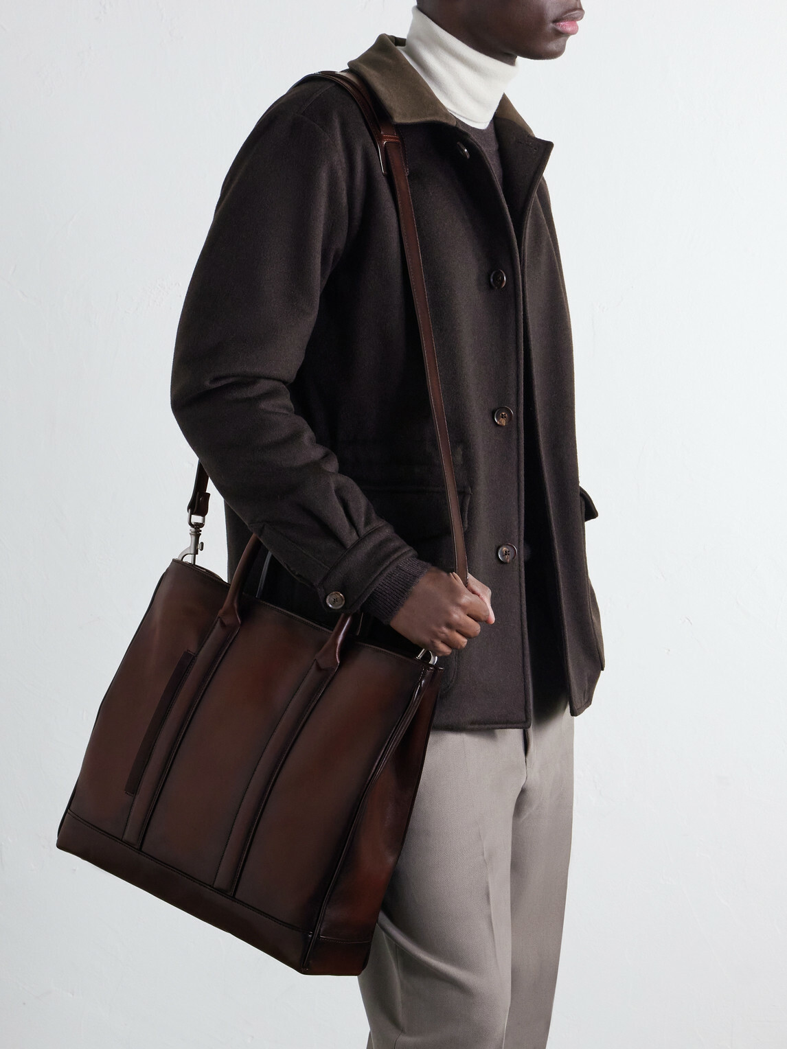Officine Creative - Quentin/026 Leather Tote Bag - Brown