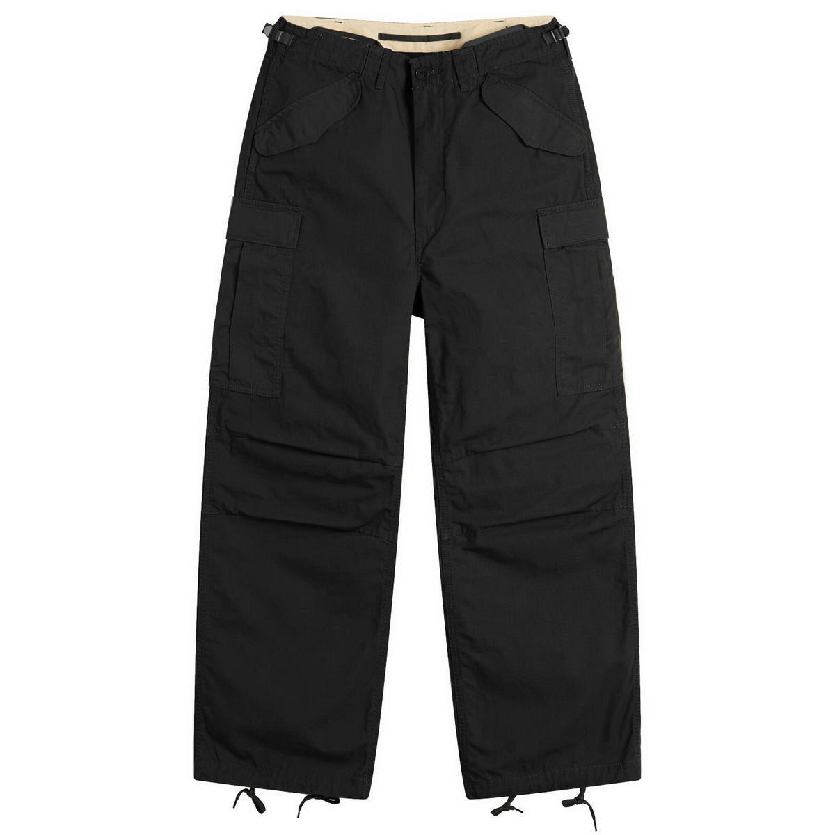 nanamica Black Wide Chino Pants Nanamica