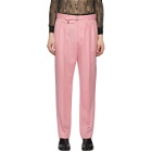Maison Margiela Pink Wool Pleated Trousers
