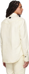 Ferragamo Off-White Spread Collar Denim Shirt