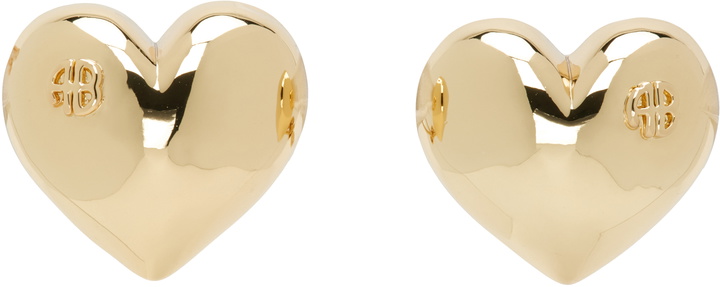Photo: ANINE BING Gold Heart Earrings