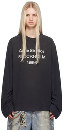 Acne Studios Black Relaxed-Fit Long Sleeve T-shirt