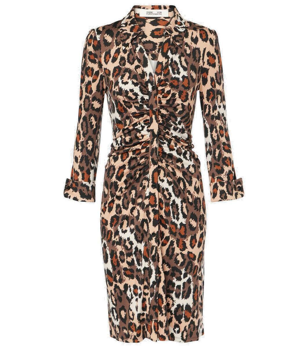 Diane von Furstenberg Edwina knitted jacquard wrap dress