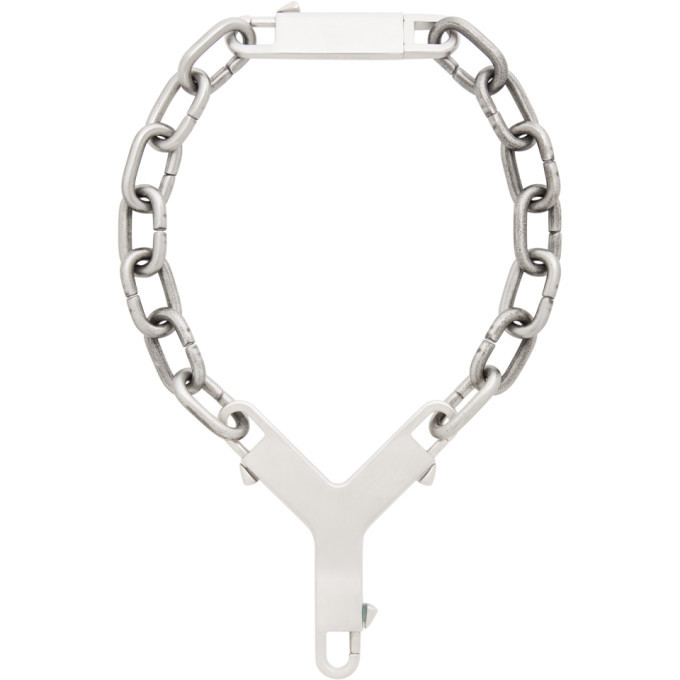 Rick Owens Silver Cererus Choker Necklace Rick Owens